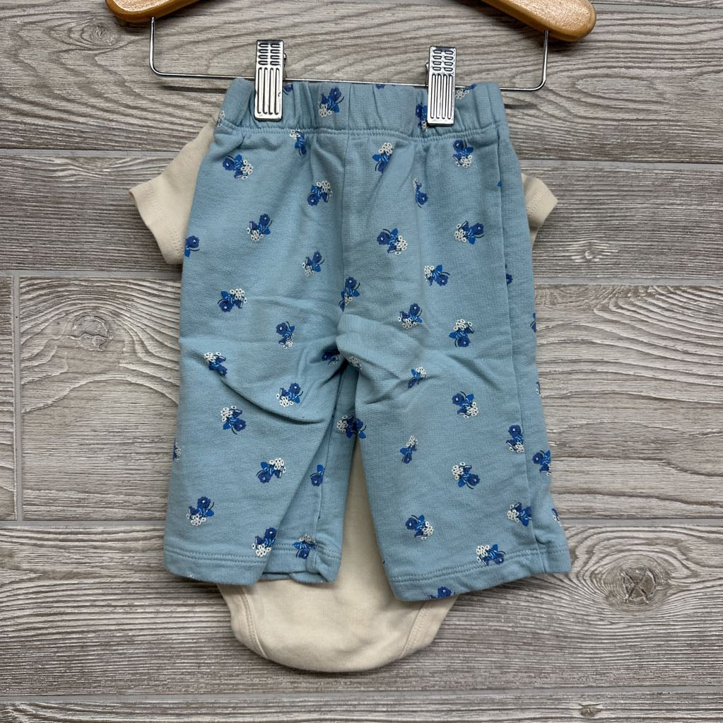 Sherpa Jacket, Bodysuit Flowers & Pants 6m