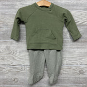 Shirt Kangaroo Pocket & Pants Striped 9M