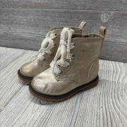 Metallic Side Zip Combat Boots 6c