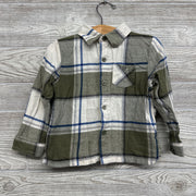 Flannel Button Up Plaid Shirt 3t