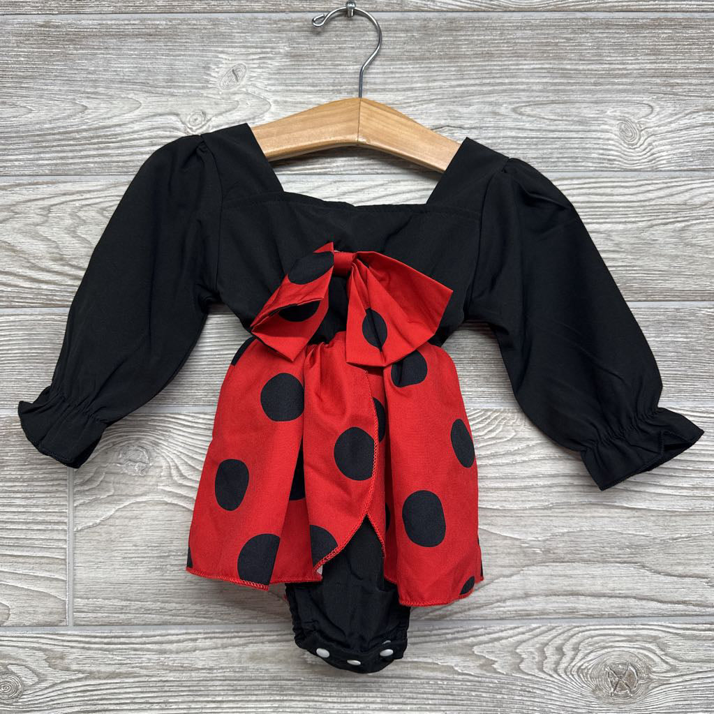 Dress Dot Skirt & Hat W/ Bow6M