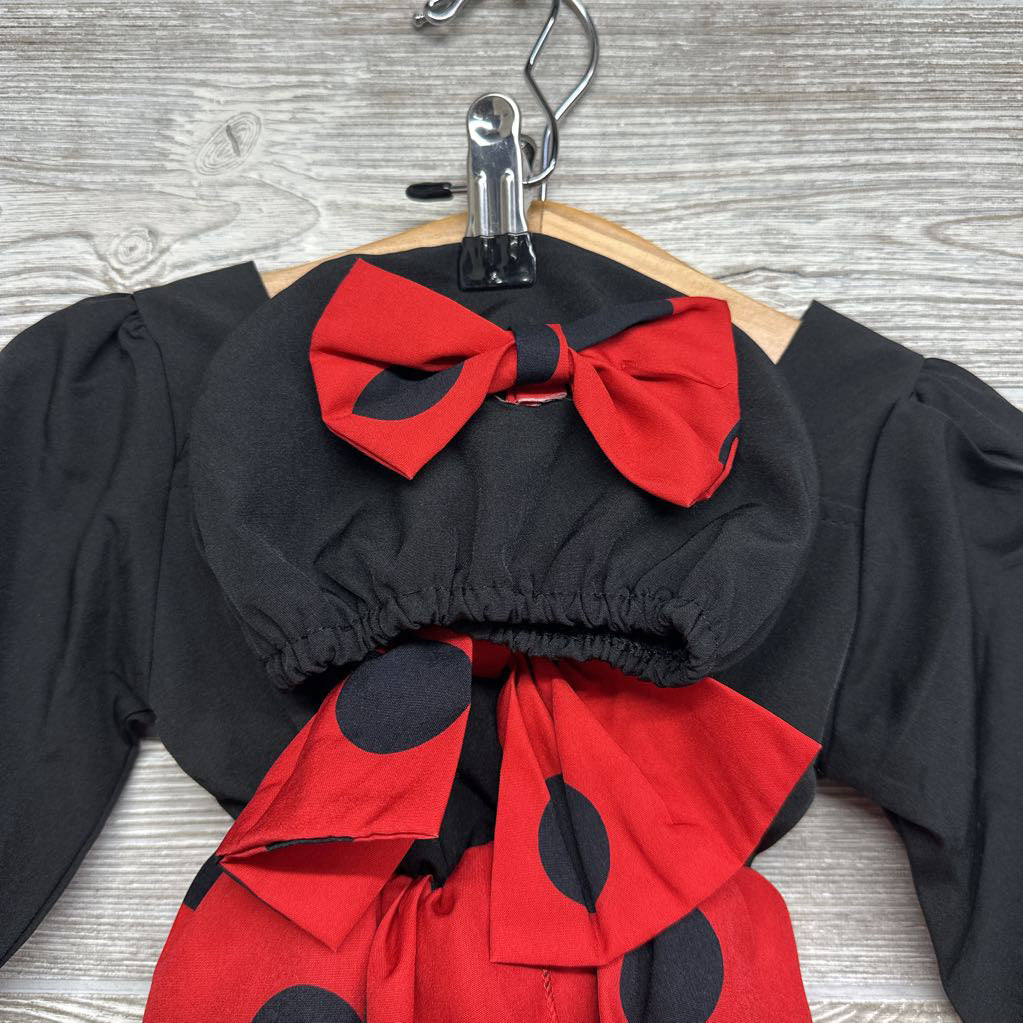 Dress Dot Skirt & Hat W/ Bow6M
