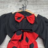 Dress Dot Skirt & Hat W/ Bow6M
