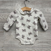 Ribbed Bodysuit Bows W/ Collar 3M
