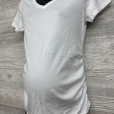 Rouched V Neck Shirt Solid Small