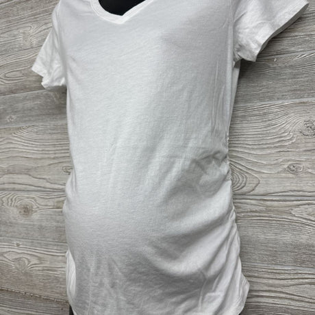Rouched V Neck Shirt Solid Small
