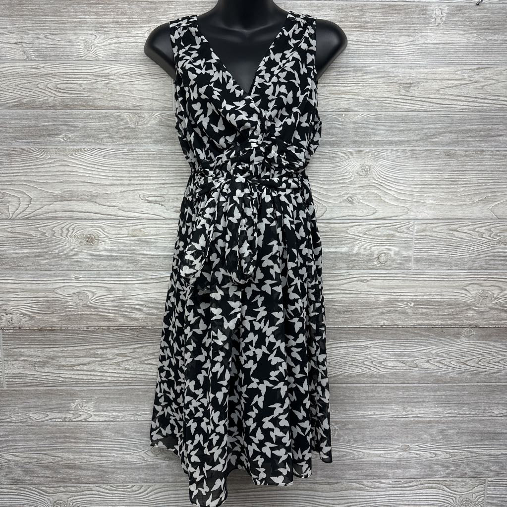 Sleeveless Sheer Dress Butterflies Large