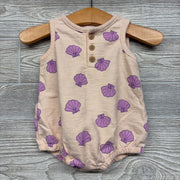 Tank Henley Romper Sea Shells 0-3M