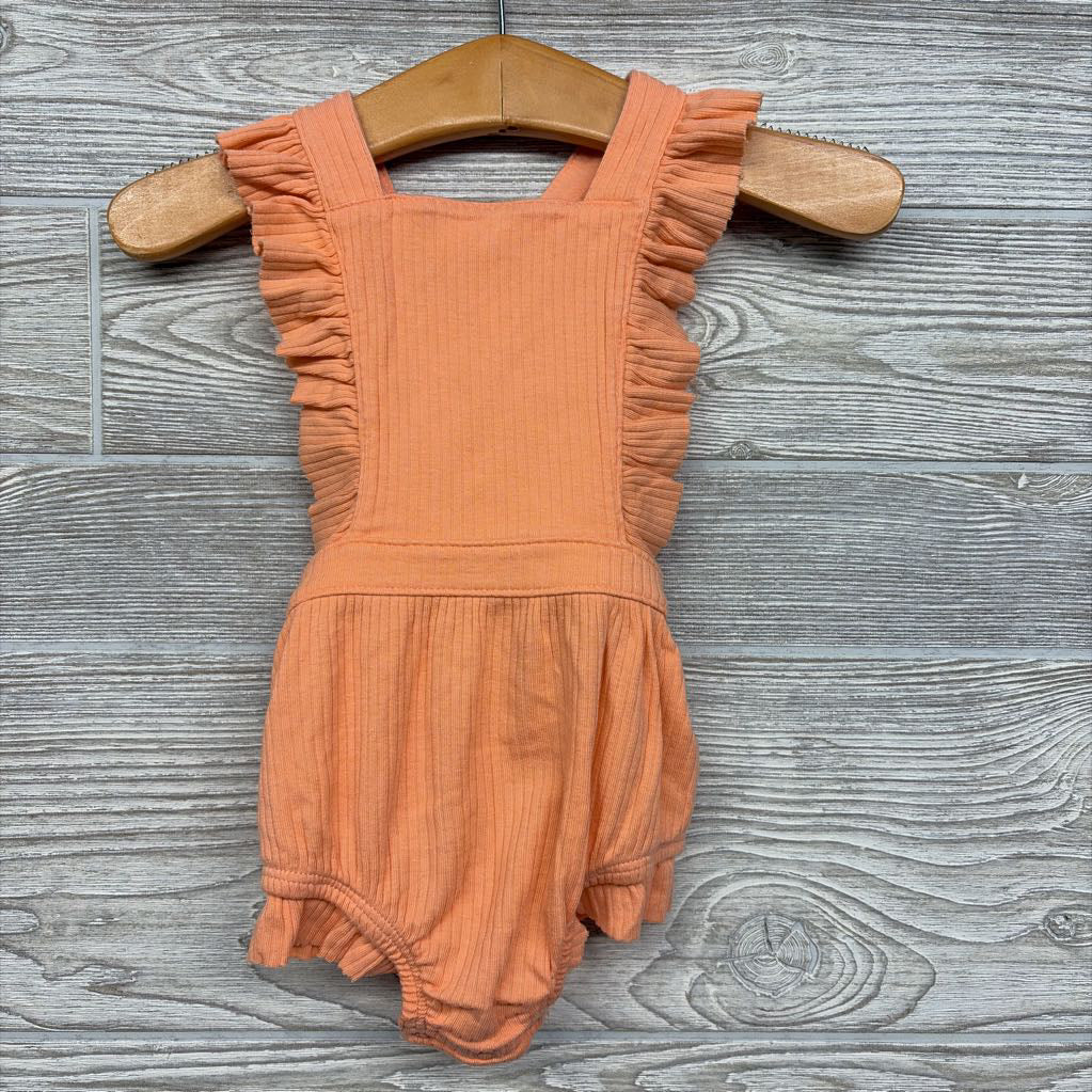 Ribbed Bib Romper 3-6M