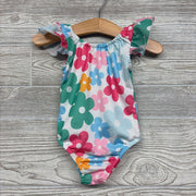 Flutter Sleeve Swimsuit Flowers 9-12M *