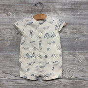 Organic Shorty Romper Aquatic Life 3-6M
