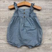 Flutter Strap Tank Chambray Bubble Romper 6M