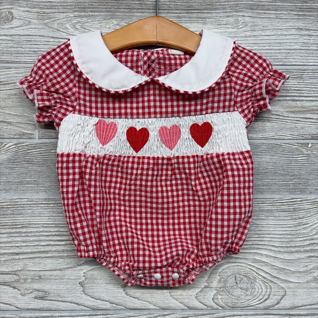 Gingham Bodysuit Hearts 6M