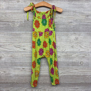Bamboo Sleeveless Jumpsuit Flowers W/ Smiley Faces