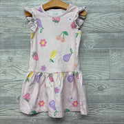 Flutter Sleeve Dress Flowers Fruit 4T