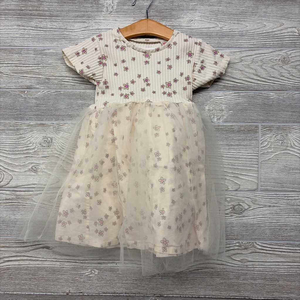 Ribbed Tulle Dress Flowers 4