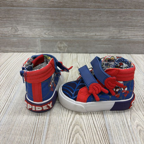 Double Velcro High Top Team Spidey Sneakers 5C