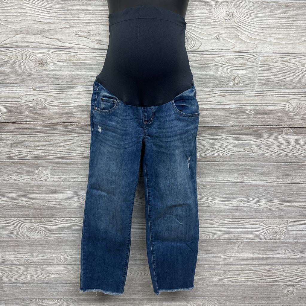 Full Panel Straight Jeans Frayed 6/Small