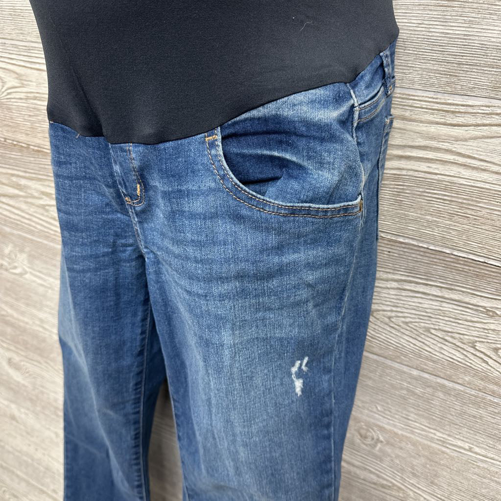 Full Panel Straight Jeans Frayed 6/Small