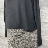 LS Hacci Nursing Shirt Animal Print Large