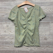 Ribbed Cinched Shirt Butterflies 10-12