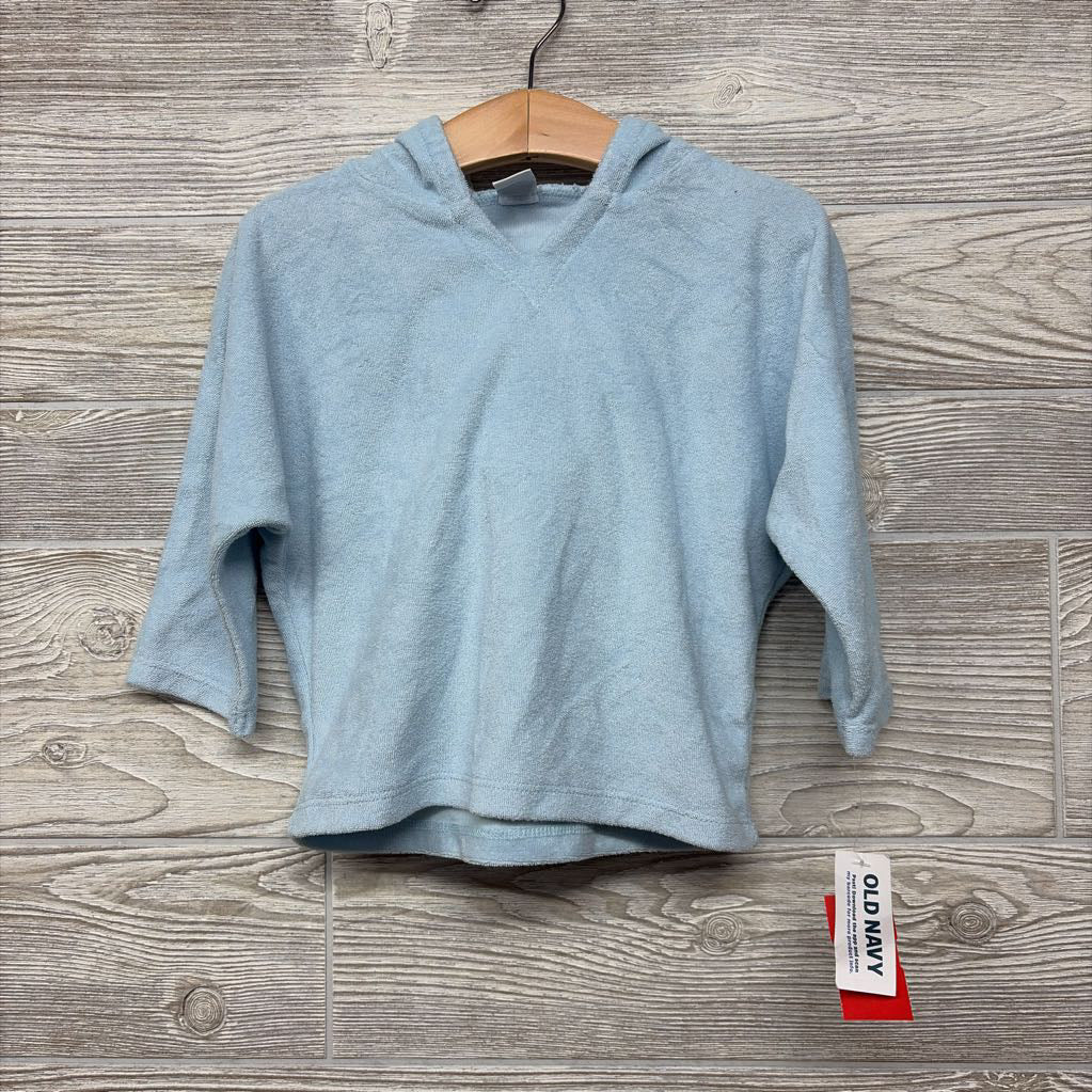 NEW LS Terry Pullover W/ Dino Hood 12-18M