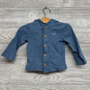 LS Button Up Shirt W/ Hood Leaves 12M