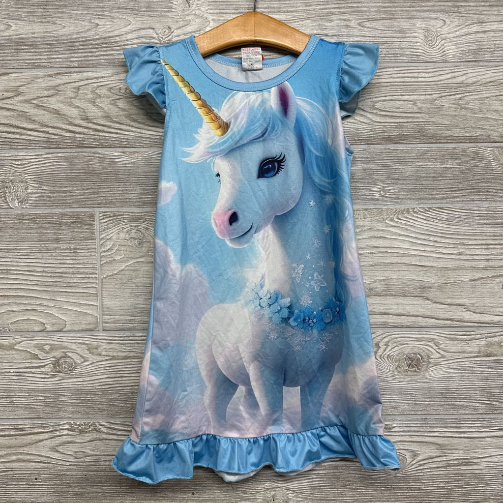 Flutter Sleeve PJ Gown Unicorn 18-24M
