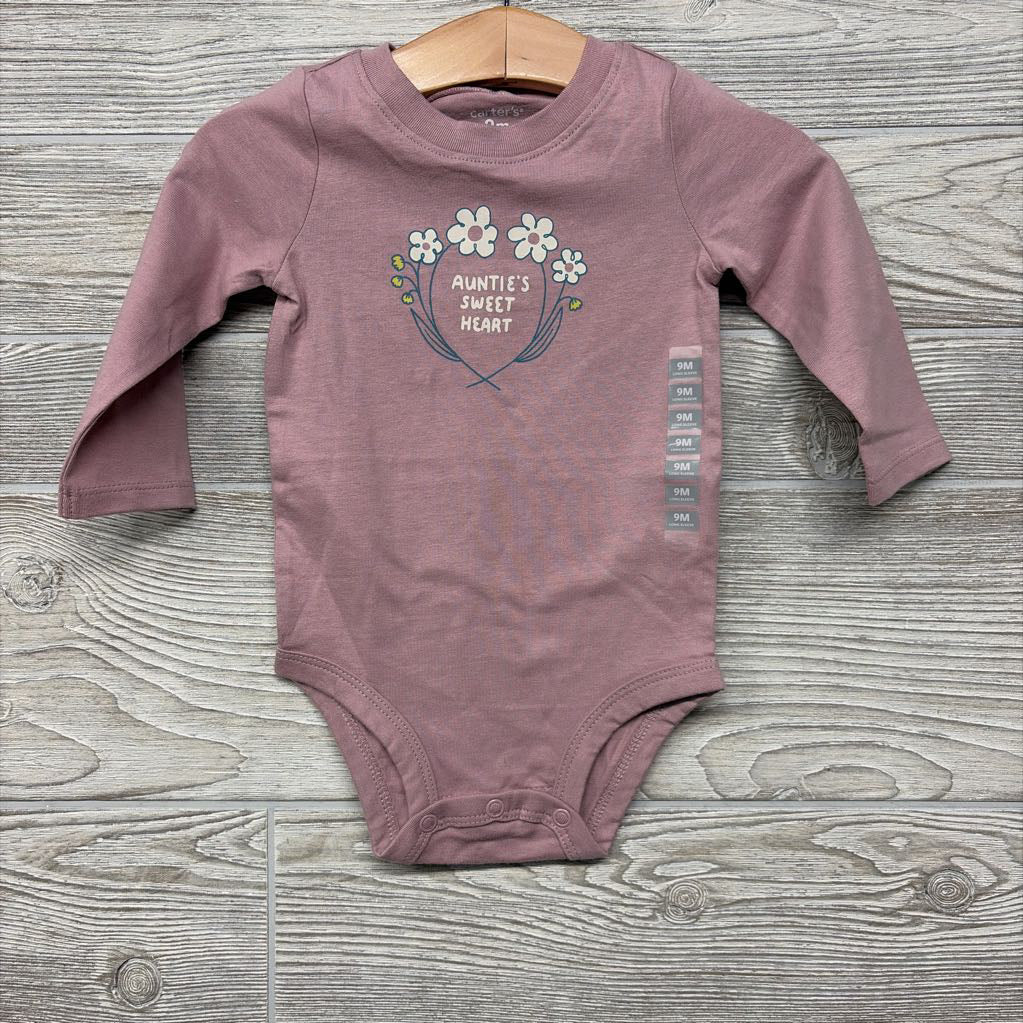 NEW LS Bodysuit Aunties Sweet Heart 9M