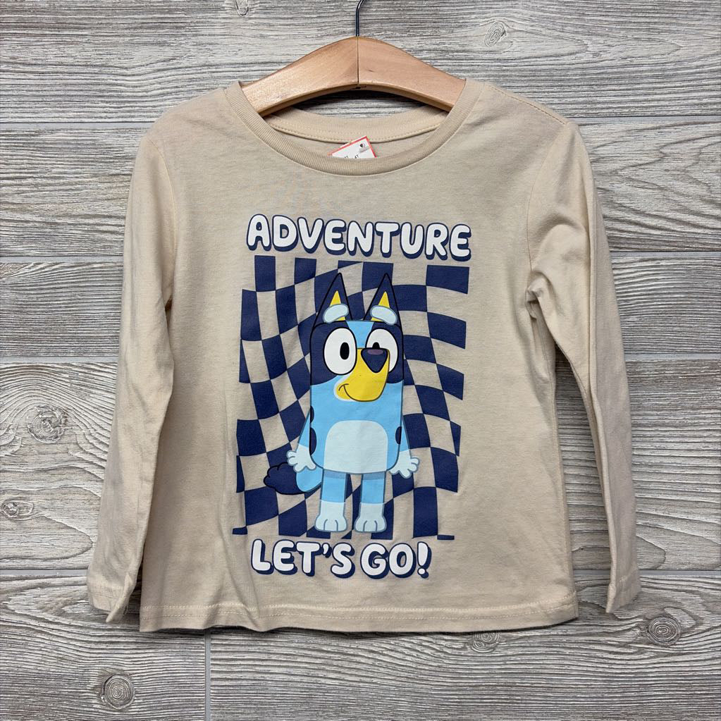 LS Shirt Adventure Let's Go Bluey 4T
