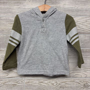 LS Henley Shirt W/ Hood 18M