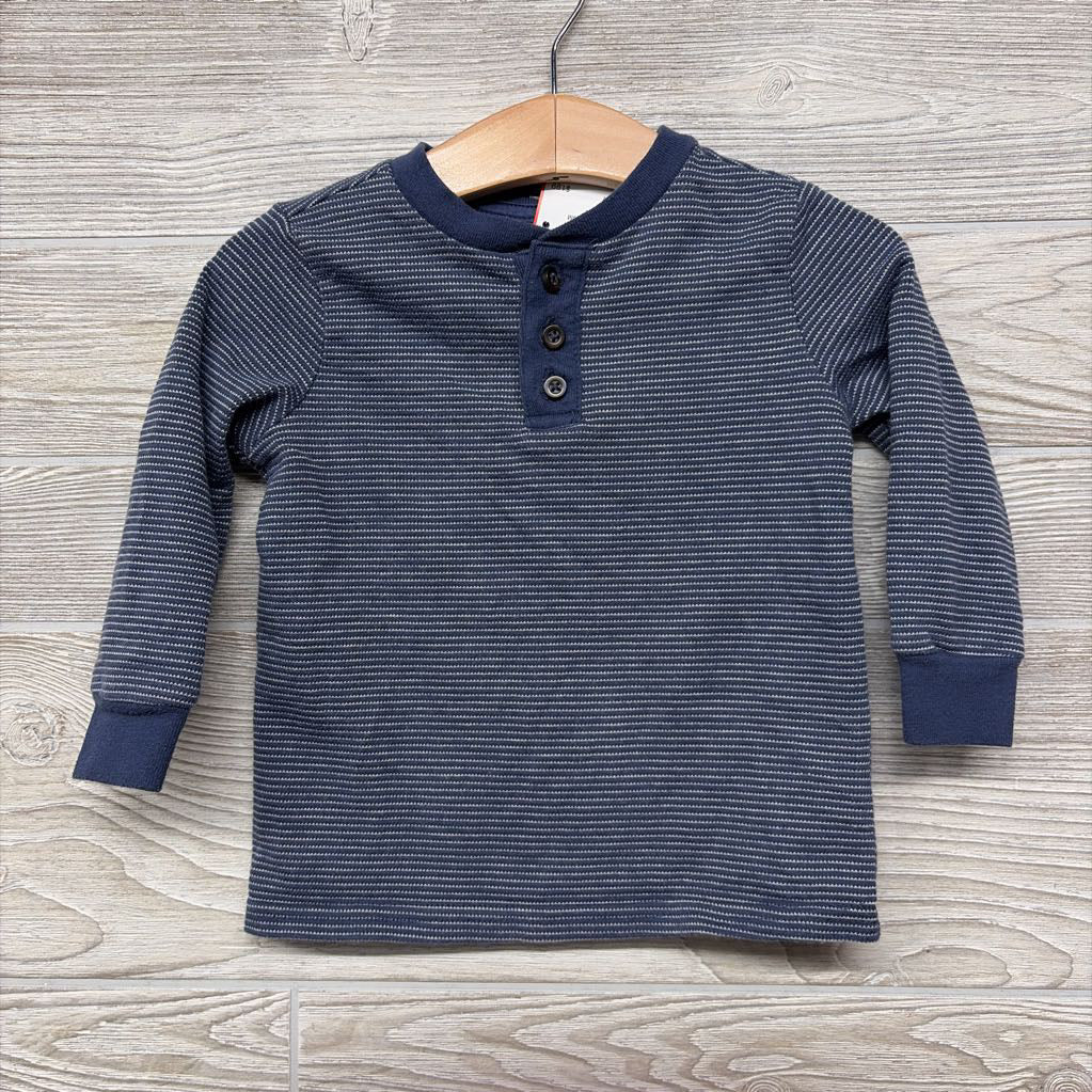 LS Henley Shirt Stripes 18M
