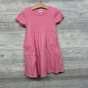 Ribbed Dress Lettuce Trim 4-5