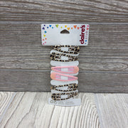 NEW Hair Clips 3 Pk Cheetah Print