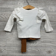 NEW Ribbed LS Shirt Ruffle & Skirt 12M
