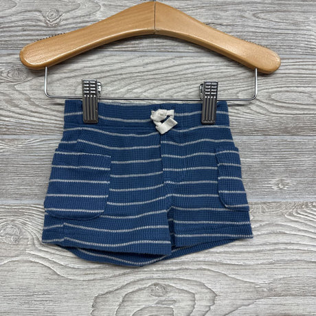 Waffle Knit Henley & Shorts Stripes 6M