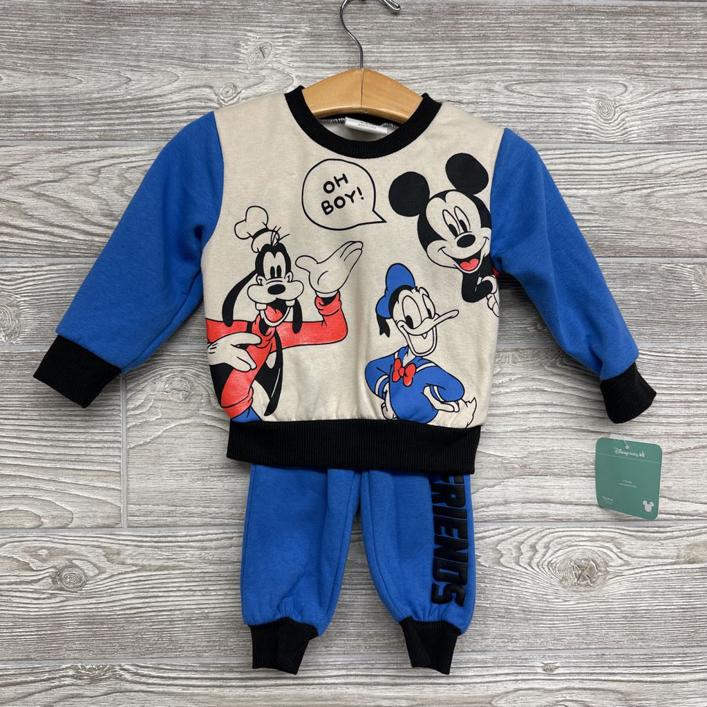 NEW Crewneck Oh Boy Mickey & Sweatpants 12M