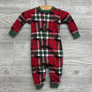 Footless Sleeper Plaid Moose 3-6M