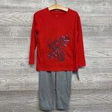 NEW LS Shirt Dinosaur On Motorcycle & Jogger Sweatpants 5t