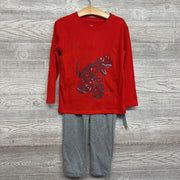 NEW LS Shirt Dinosaur On Motorcycle & Jogger Sweatpants 5t