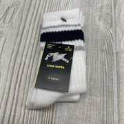 NEW 2 Pair Crew Socks 5.5-8.5c