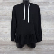 LS Flare Waffle Knit Pullover W/ Hood Medium