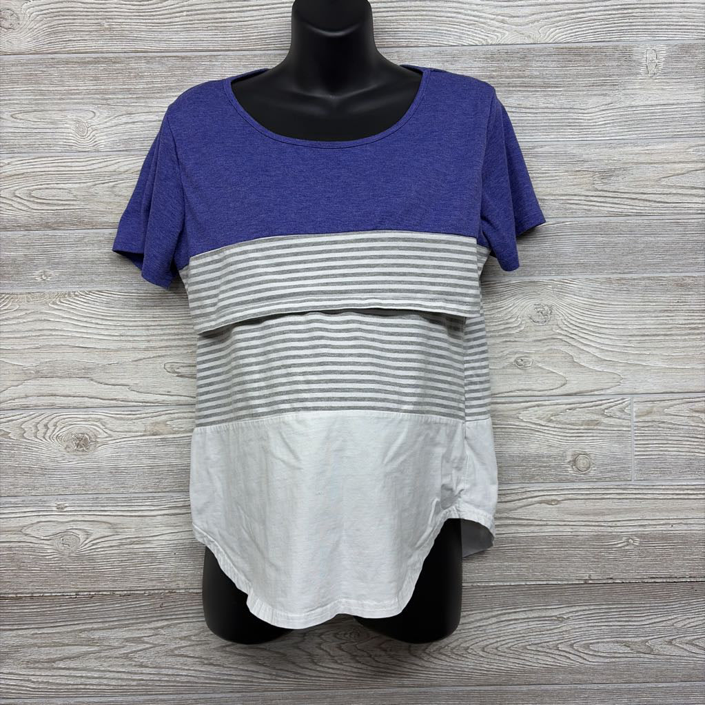 Nursing Shirt Stripes Large *
