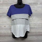 Nursing Shirt Stripes Large *