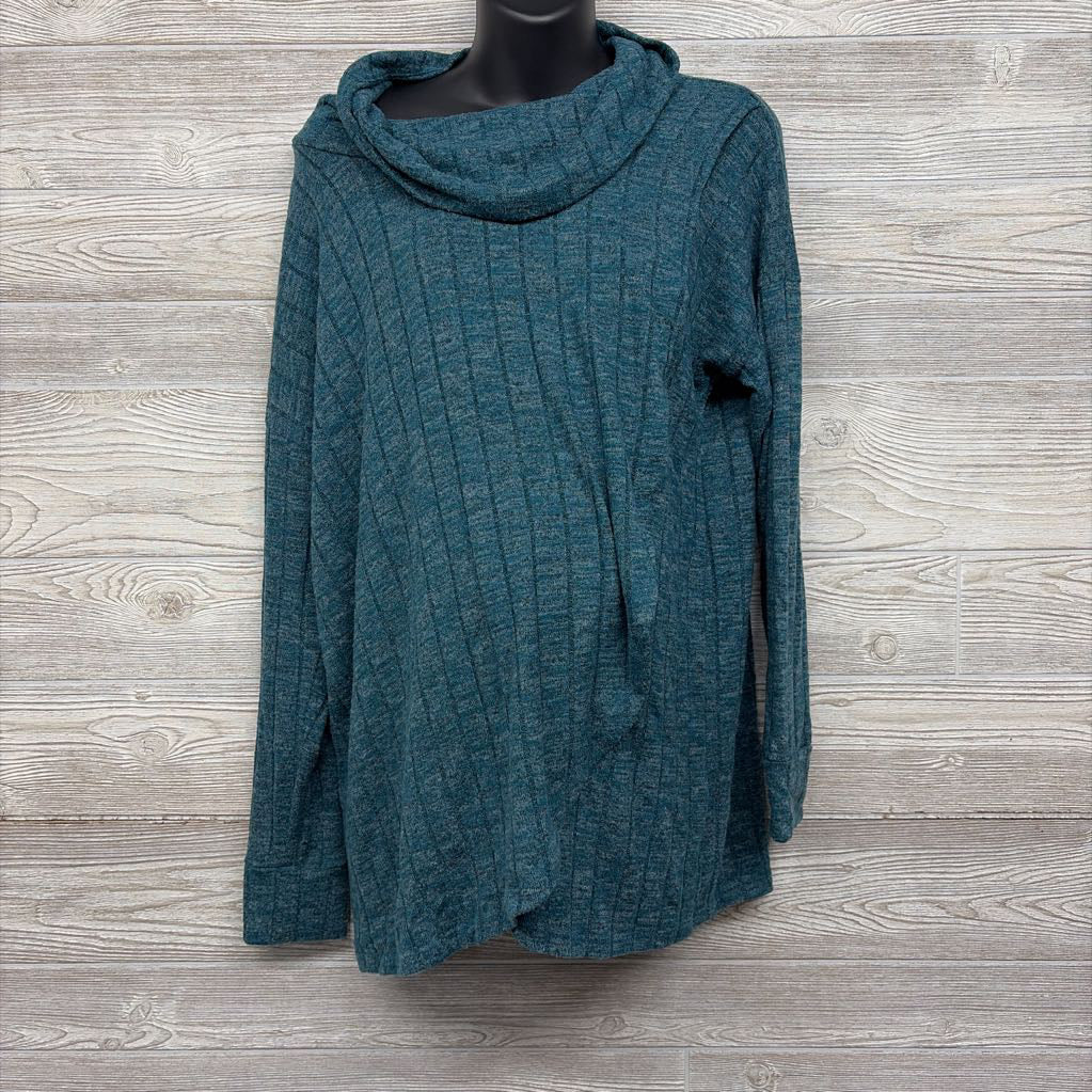 Cowl Neck Hacci Nursing Sweater XL
