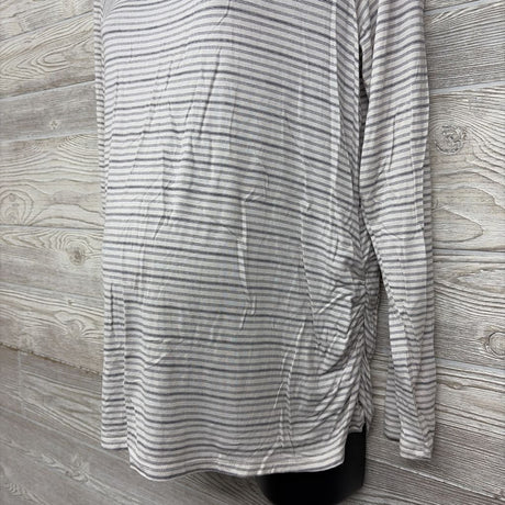 LS Ruched Shirt Stripes XL