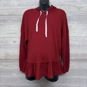 LS Flare Waffle Knit Pullover W/ Hood Medium