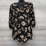 V Neck Blouse Flowers Large