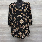 V Neck Blouse Flowers Large