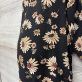 V Neck Blouse Flowers Large